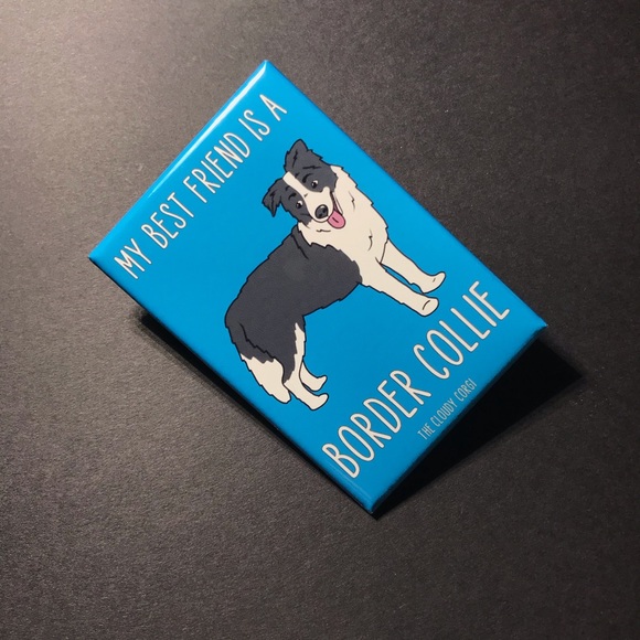 Border Collie Dog Magnet, Handmade Gifts & Decor - Picture 3 of 8